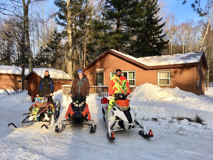 snowmobilers in Au Train, MI